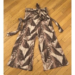 Free People Hi Rise Crop Wideleg w Tie - Sz Small